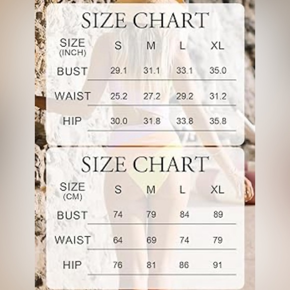 Tutorutor Women’s High Waisted Tropical Bottom, Racer Back Top 2 PC Swimsuit Med - Picture 7 of 16